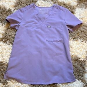 Figs Lilac V-Neck Scrub Top